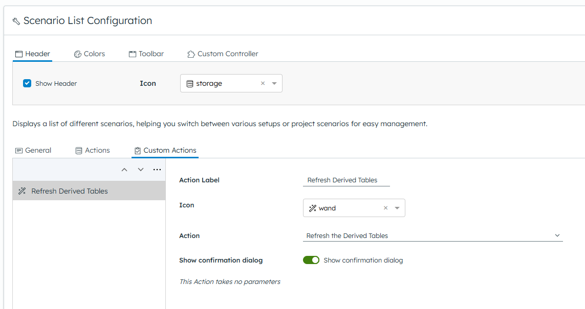 UI Action Confirmation Settings